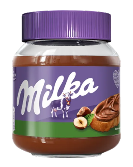 Банка с кремом Milka