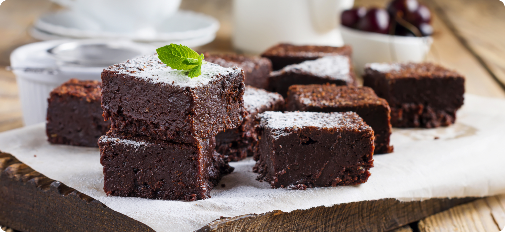 Брауни со взбитым сырно-шоколадным кремом