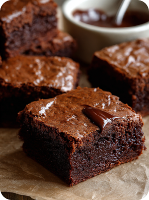 Сервировка готового брауни