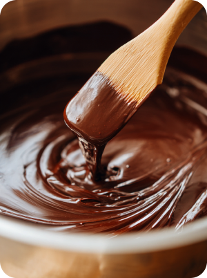 Добавить ореховую пасту Milka и перемешать