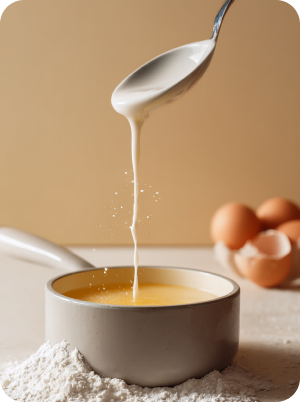 Добавление крахмала, перемешивание