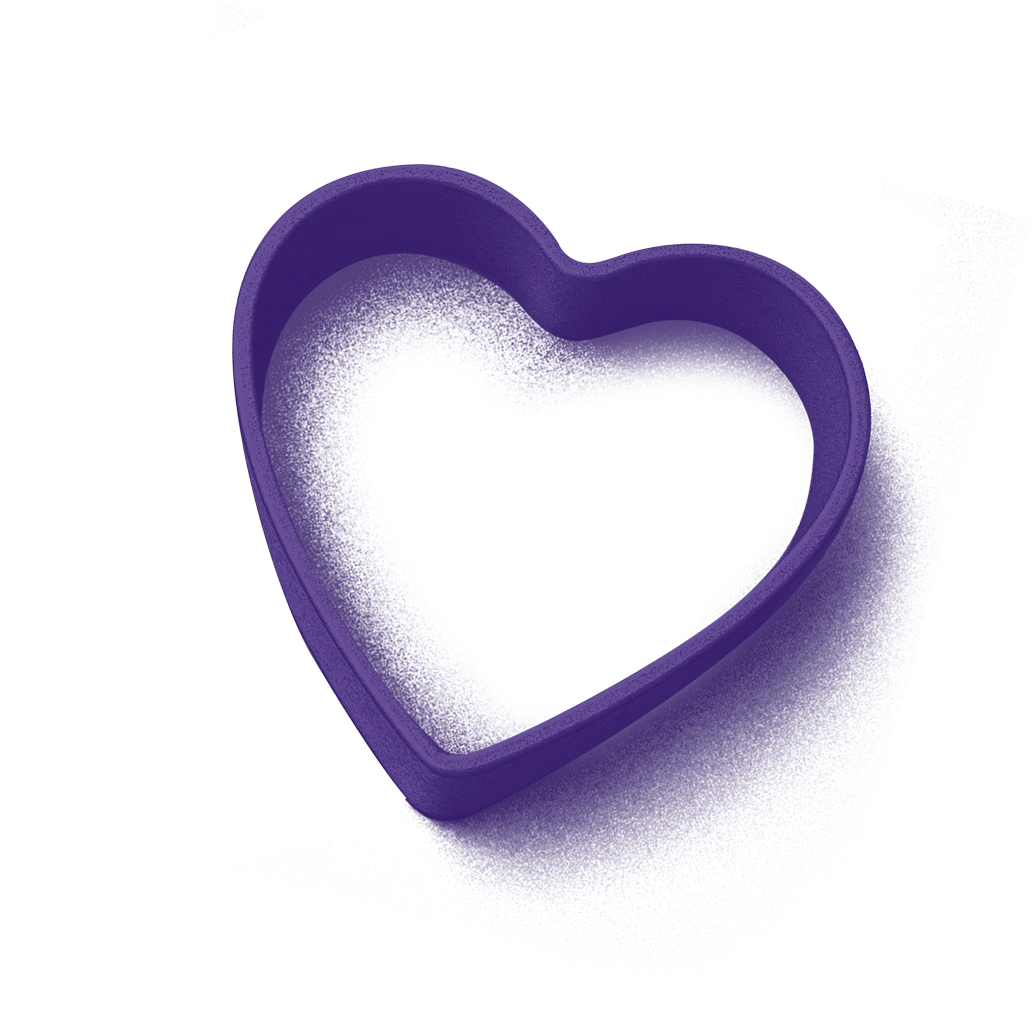 Сердце из крема Milka